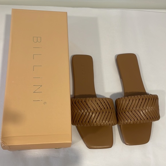 BILLINI | FEVA WOVEN SLIDES SANDALS | CHOCOLATE BROWN - Picture 6 of 8